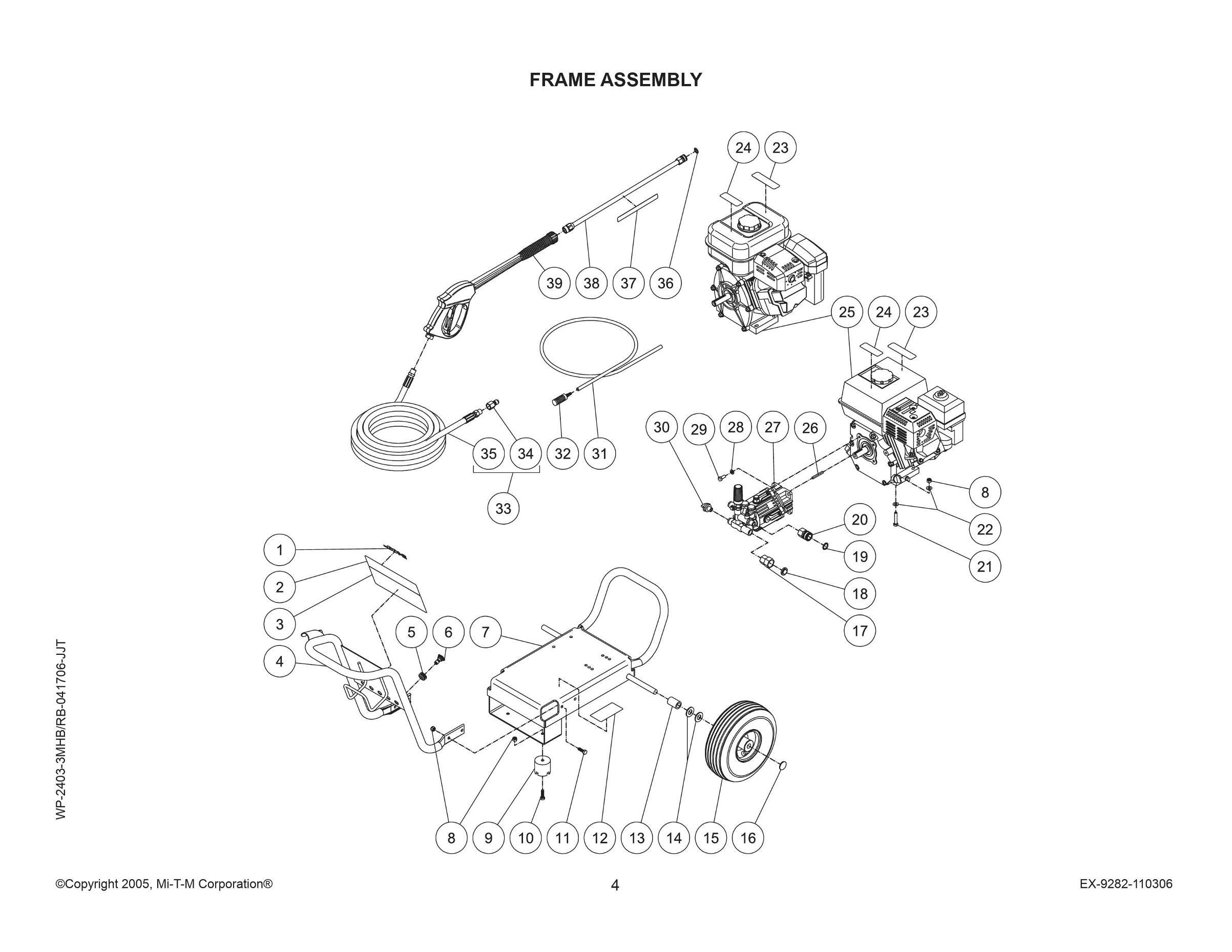 WP-2403-3MHB Parts, pump, repair kit, breakdown & owners manual